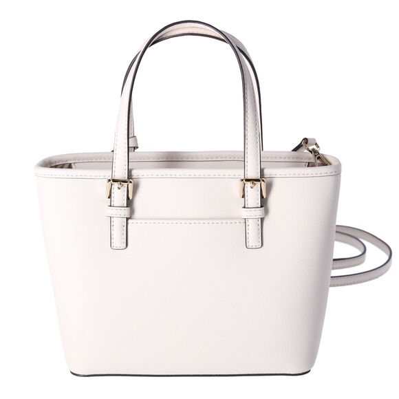 Michael Kors Jet Set XS Carryall Tote Crossbody Light Cream Leather - Picture 3 of 5